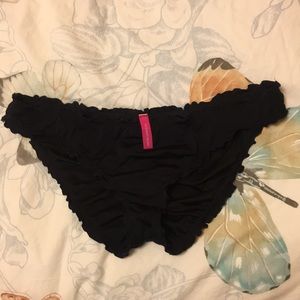 Victoria Secret ruched ruffle bikini bottom Large